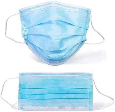 Маска медична 3-х шарова синя (50 шт. Упаковка) mask фото