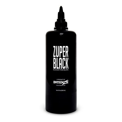 Чорна тату фарба Zuper Black 12 OZ Intenze (360 мл.) ZuperBlack  фото