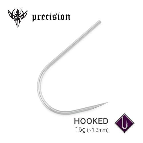Иголки для пирсинга Precision 16G (крючок)  - 1 иголка needle16gg1 фото