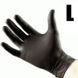 Рукавички нітрилові L (чорні) 100 шт glovesl100 фото 1