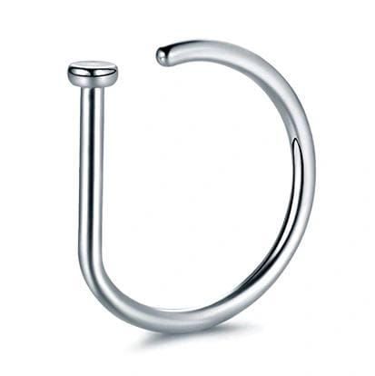 Титановое кольцо для носа - D-Ring  0.8*8 mm dring фото