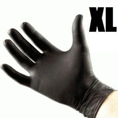 Перчатки нитриловые XL (черные) 100 шт glovesxl100 фото