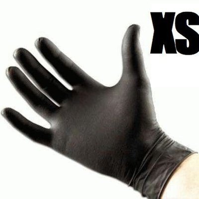 Перчатки нитриловые XS (черные) 100 шт glovesxs100 фото